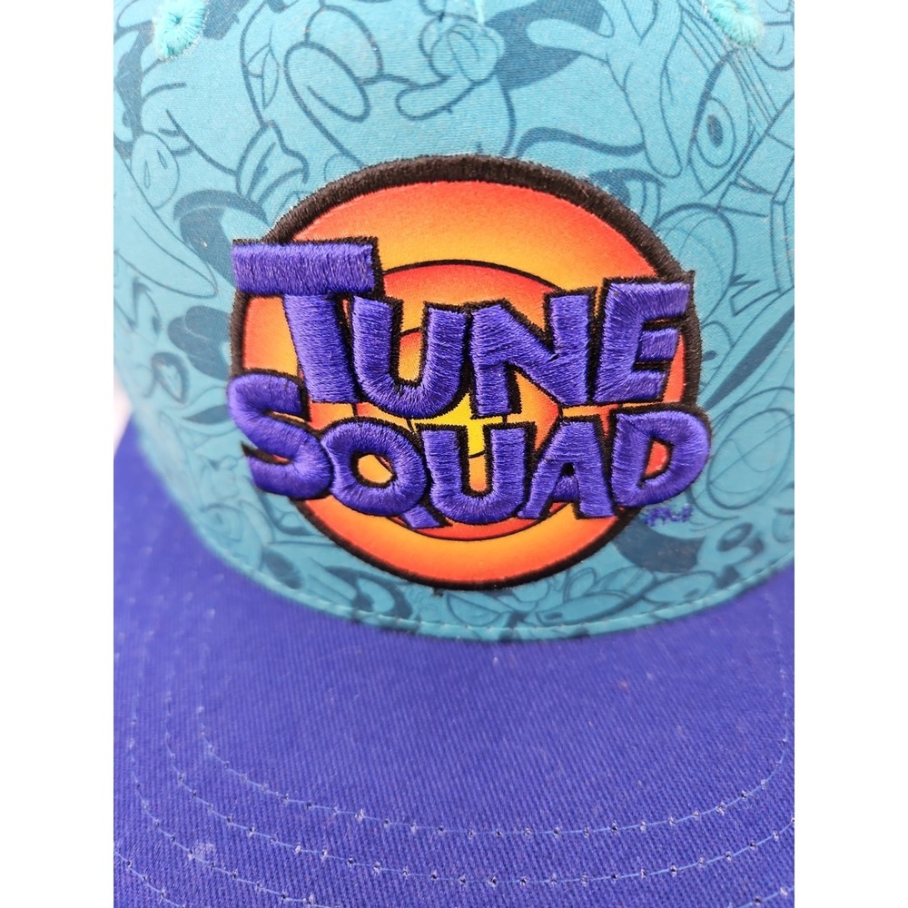 Space Jam TUNE SQUAD Embroidered Logo All Over Print Snapback Cap Hat Adjustable
